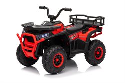 Azeno 24V Hunter II med 4x24V motorer, gummihjul og lædersæde